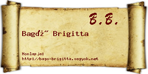 Bagó Brigitta névjegykártya